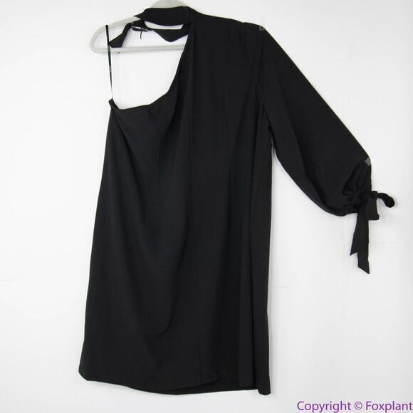 NEW Eloquii Black One Shoulder Dress with Buckle Detail, 18‎ - Picture 7 of 16